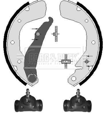 Borg & Beck, Borg & Beck Brake Shoe Kit  - BBS1025K fits Vauxhall Astra, Corsa 98-04