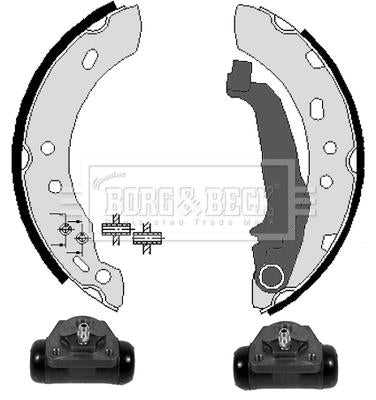 Borg & Beck, Borg & Beck Brake Shoe Kit  - BBS1030K fits Nissan Micra 92-00