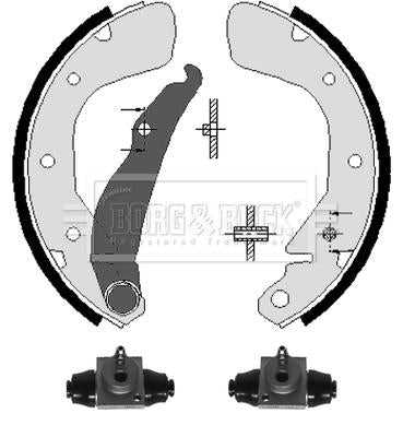 Borg & Beck, Borg & Beck Brake Shoe Kit  - BBS1093K fits Vauxhall Astra 00-05