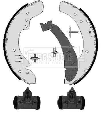 Borg & Beck, Borg & Beck Brake Shoe Kit  - BBS1125K fits Peugeot Boxer 94-02