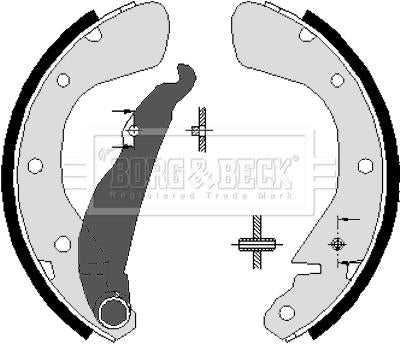 Borg & Beck, Borg & Beck Brake Shoes  - BBS6252 fits Opel R90 approved