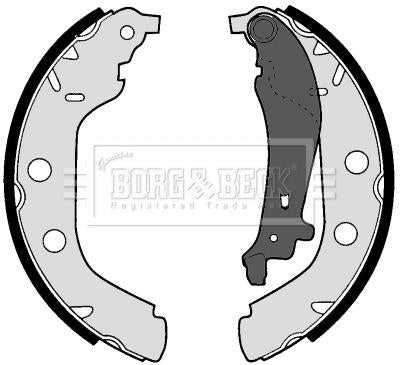 Borg & Beck, Borg & Beck Brake Shoes  - BBS6255 fits Peugeot R90 approved