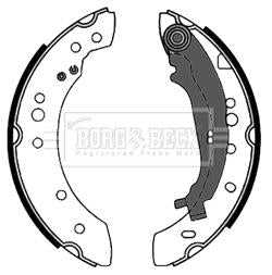 Borg & Beck, Borg & Beck Brake Shoes  - BBS6401 fits Mitsubishi Colt 10/04-