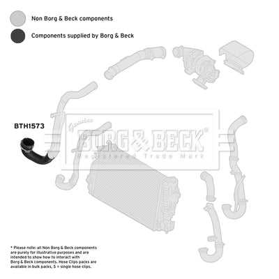 Borg & Beck, Borg & Beck Charger Intake Hose - BTH1573