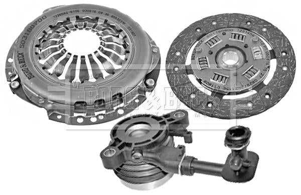 Borg & Beck, Borg & Beck Clutch 3In1 Csc Kit  - HKT1196 fits Ren. Clio/Modus 1.2i 08-